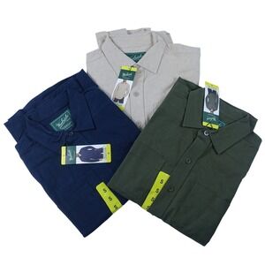 Lot of 3 Woolrich Chamois Shirt Men Small Cotton Long Sleeve Button Front NWT